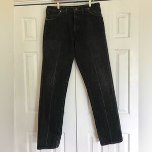 Wrangler Black Jeans. Size 38x38. Actual measurements Waist 36, Inseam 37.